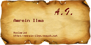 Amrein Ilma névjegykártya